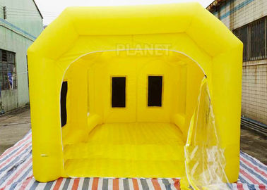 Cabina di spruzzo gonfiabile gialla da 6 m./sistema di aria automobilistico delle cabine due della pittura