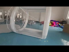 Tenda da campeggio a cupola gonfiabile trasparente trasparente da 4 m di diametro con tunnel ermetico