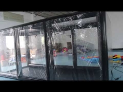 Tenda da garage gonfiabile nera a tenuta stagna per la conservazione dell'auto