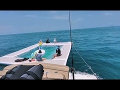 Piscina galleggiante gonfiabile per il mare con meduse oceaniche a doppio strato con rete