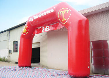 Tela cerata gonfiabile su ordinazione rossa del PVC dell'arco, stampa gonfiabile di logo dell'arco della corsa