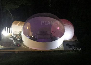 Pubblicità del tunnel gonfiabile della palla due della bolla, Camera gigante della tenda della bolla