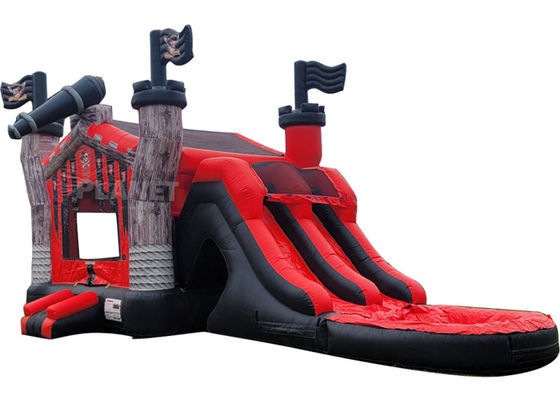 Kids Jumper Bouncer House Inflatable Pirate Ship Bouncer Slide Inflatable Jumping Bouncy Castle Slide Combo