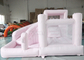 Camera di salto rosa pastello gonfiabile di salto di rimbalzo bianco gonfiabile dei buttafuori dello scorrevole del castello