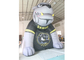 Casco su ordinazione di Team Oxford Inflatable Football Sports &amp; tunnel gonfiabile del bulldog della mascotte del tunnel