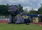 Casco su ordinazione di Team Oxford Inflatable Football Sports &amp; tunnel gonfiabile del bulldog della mascotte del tunnel