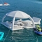 Isola di galleggiamento gonfiabile dell'ombra della tenda del bacino gonfiabile della piattaforma di galleggiamento di intrattenimento all'aperto