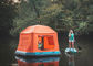 Tenda di galleggiamento banco gonfiabile arancio/blu/tenda di pop-up portatile della spiaggia