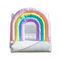 Buttafuori gonfiabili locativi dell'arcobaleno del partito all'aperto della tela cerata del PVC con la casa combinata di rimbalzo dei bambini dello scorrevole